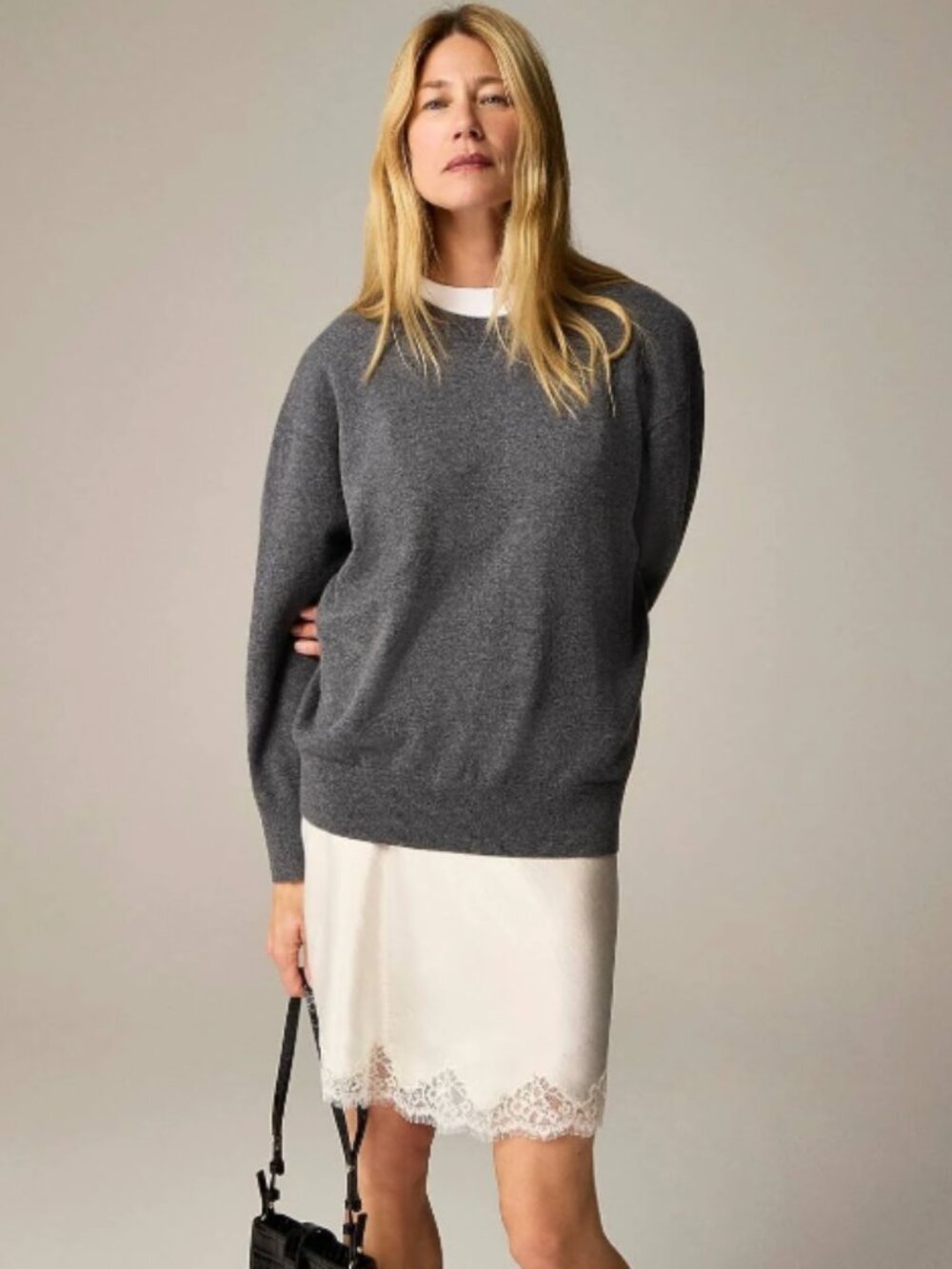 J Crew Cashmere relaxed crewneck sweater -XS